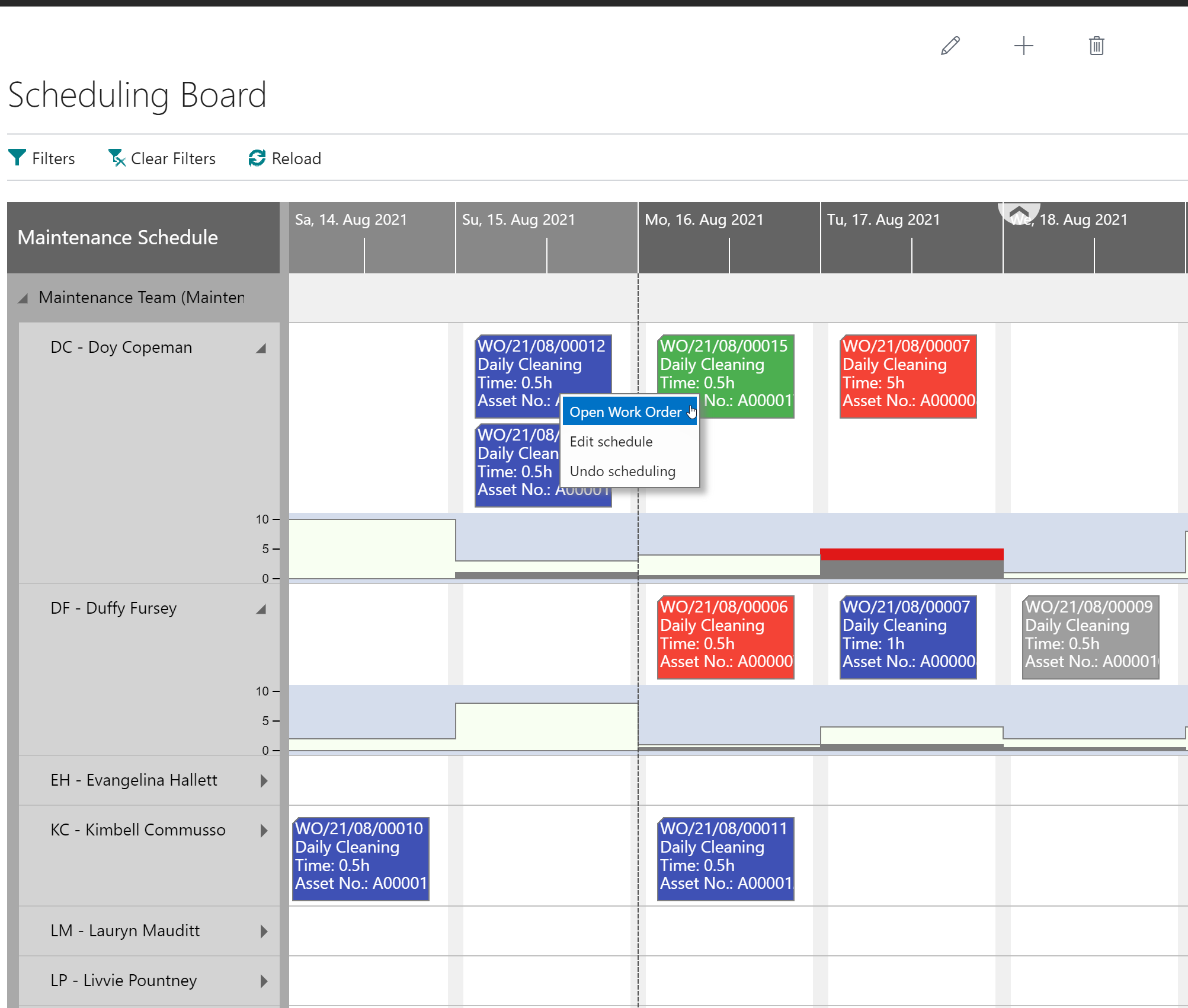 dynaway scheduling board