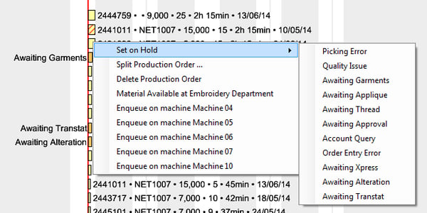 NETRONIC refernce dickies context menu