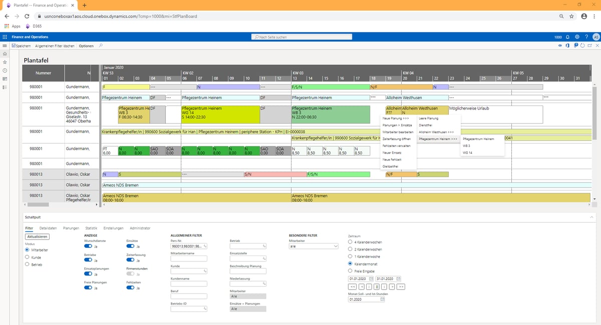 Referenz Softsite - VSW - Mitarbeiterplanung