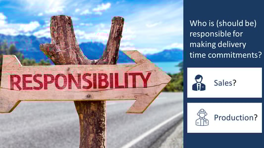 Committing delivery times based on finite capacity and material availability