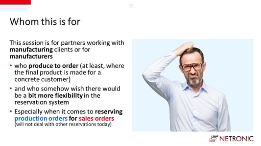 MTO Production scheduling with sales order production order reservations
