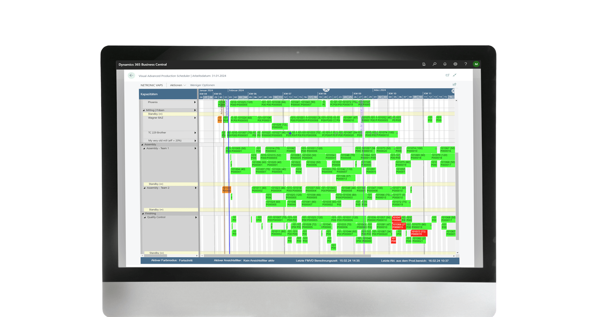 Production scheduling software for Microsoft Dynamics 365 Business Central