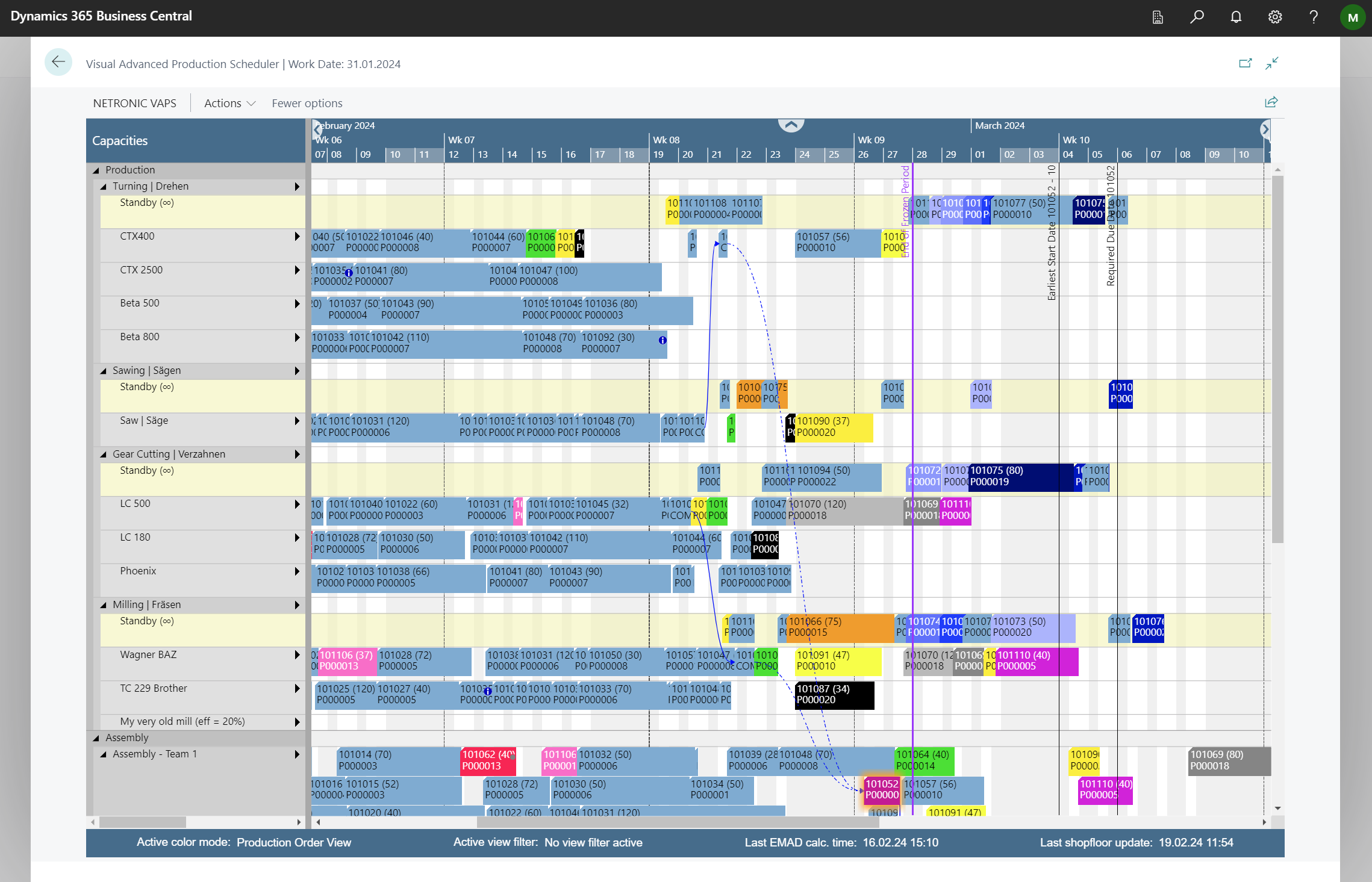 Visual Advanced Production Scheduler for Microsoft Dynamics 365 Business Central