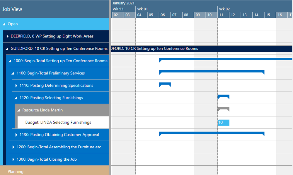 Visual Jobs Scheduler - Job View