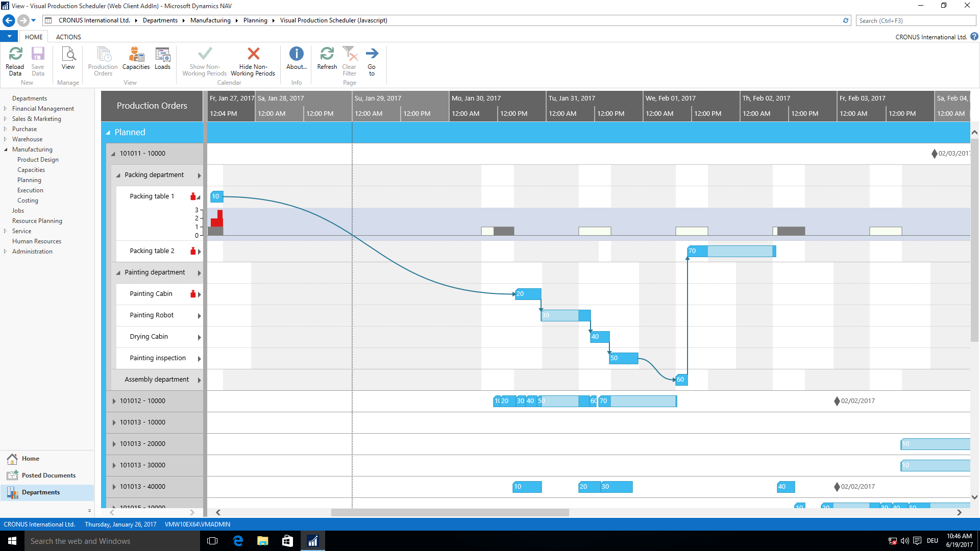 Für Dynamics NAV - Visual Production Scheduler - HTML5/JavaScript